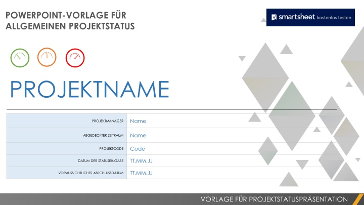 powerpoint vorlage f r allgemeinen projektstatus n.w