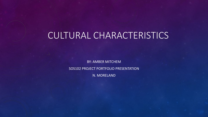cultural characteristics n.w