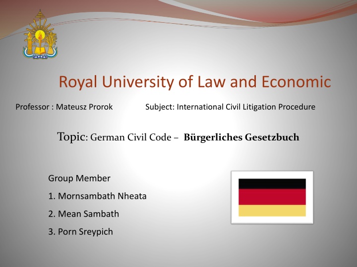 royal university of law and economic n.w