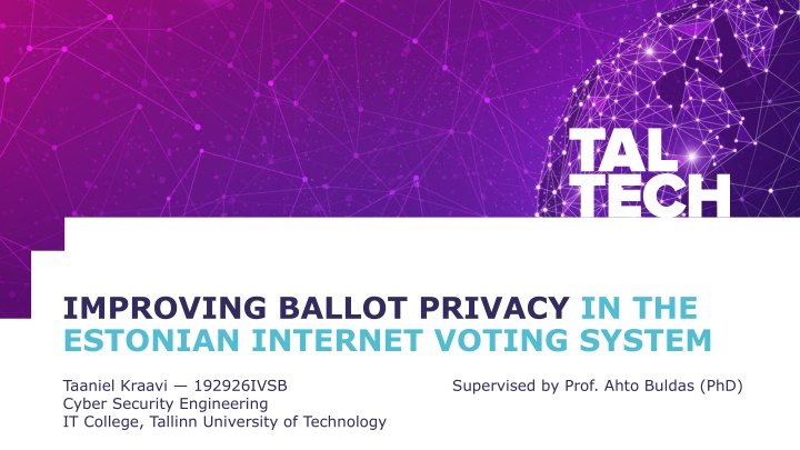 improving ballot privacy in the estonian internet n.w