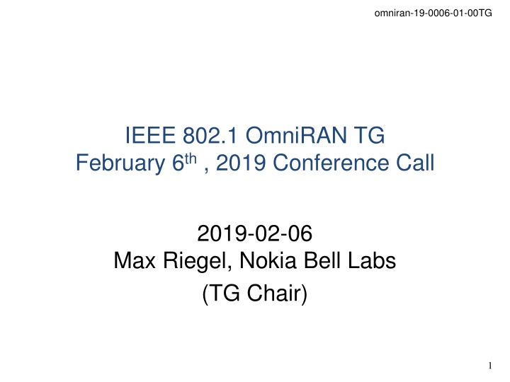 omniran 19 0006 01 00tg n.w