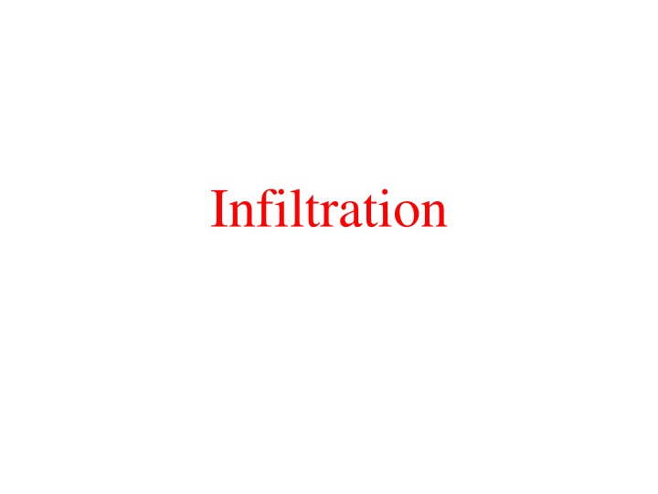infiltration n.w