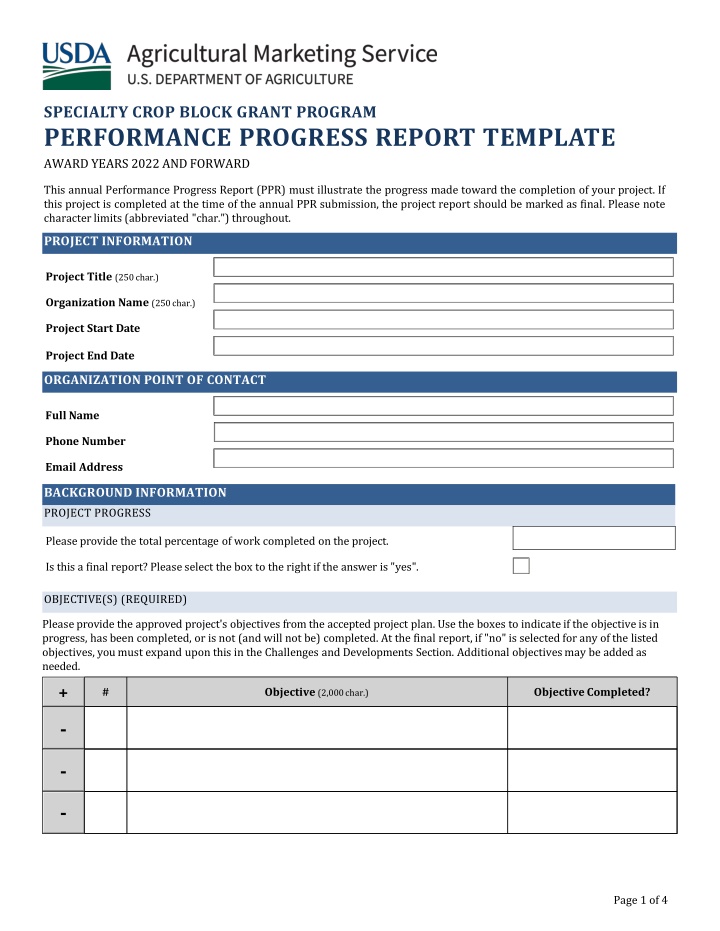 specialty crop block grant program performance n.w