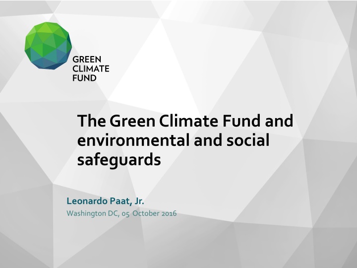 the green climate fund and environmental n.w