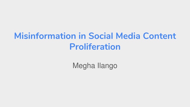 misinformation in social media content n.w