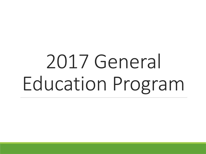 2017 general education program n.w