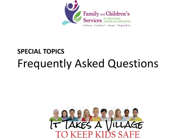 special topics frequently asked questions n.w