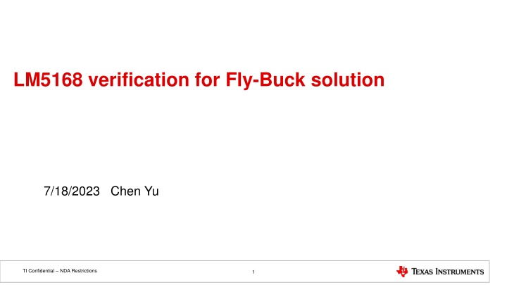 lm5168 verification for fly buck solution n.w