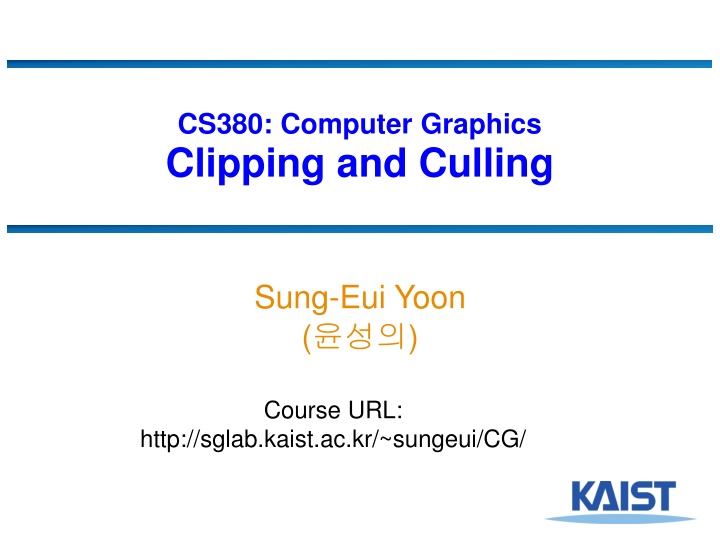 cs380 computer graphics clipping and culling n.w