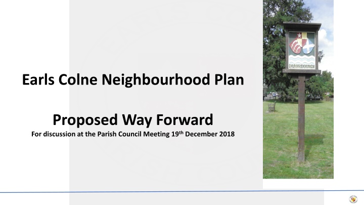 earls colne neighbourhood plan n.w