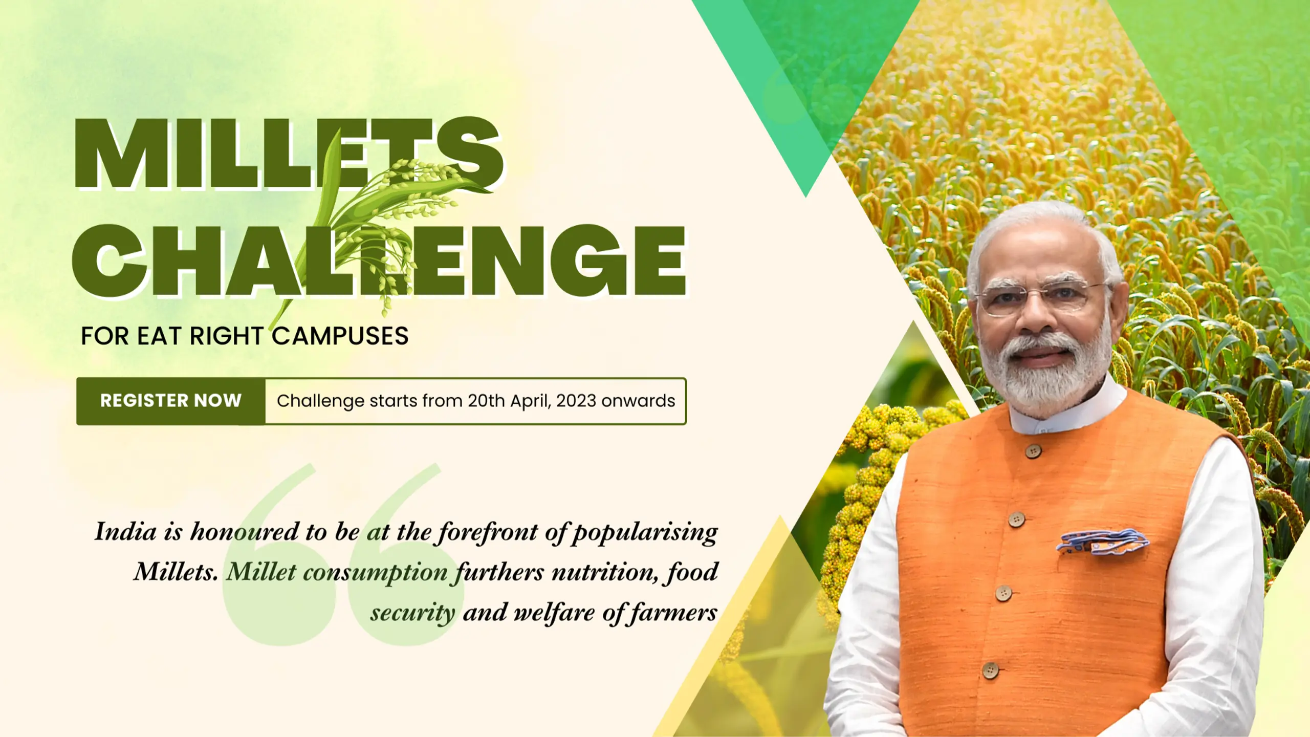 Millets Challenge for Eat Right Campus