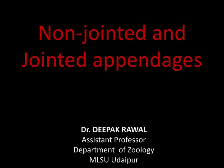 non jointed and jointed appendages n.w