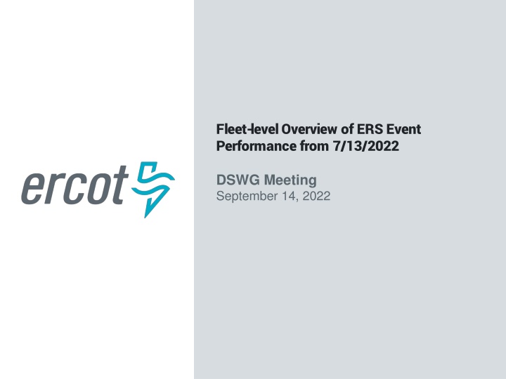 fleet level overview of ers event performance n.w