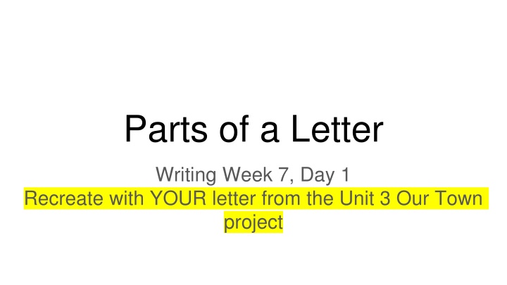 parts of a letter n.w