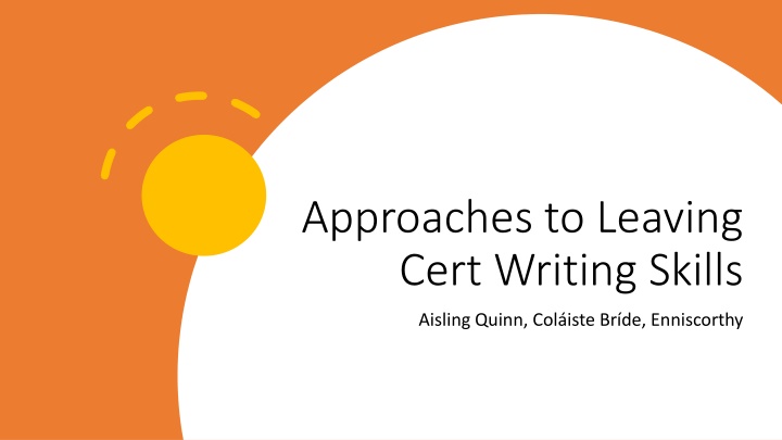 approaches to leaving cert writing skills n.w