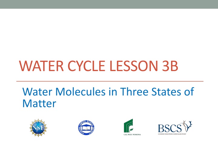 water cycle lesson 3b n.w