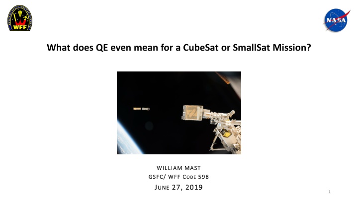 what does qe even mean for a cubesat or smallsat n.w