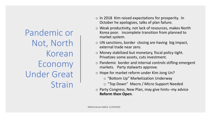 o in 2018 kim raised expectations for prosperity n.w