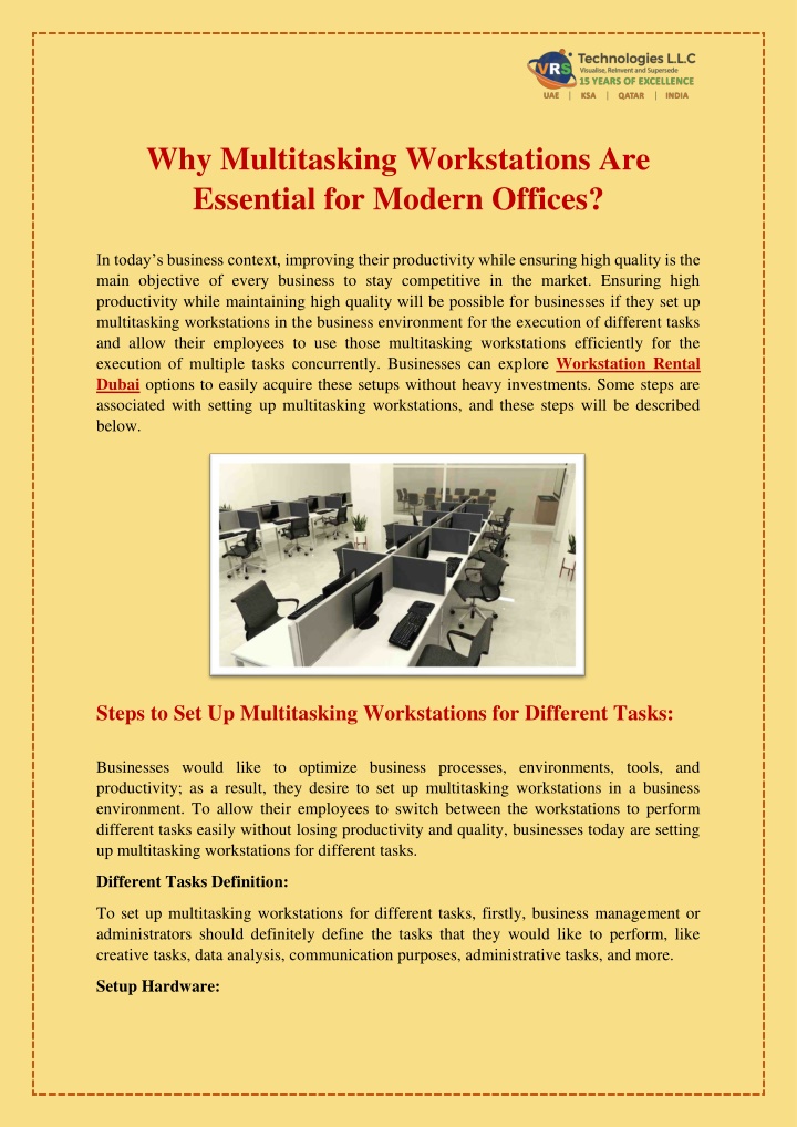 why multitasking workstations are essential n.w