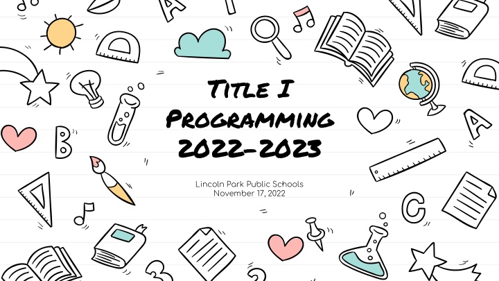 title i programming 2022 2023 n.w