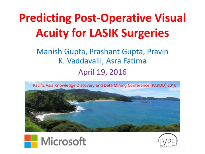 predicting post operative visual acuity for lasik n.w
