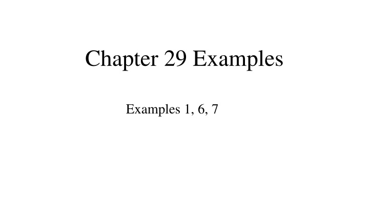 chapter 29 examples n.w