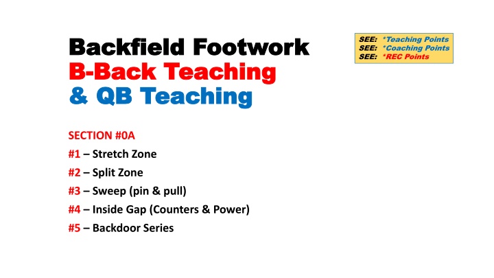 backfield footwork backfield footwork b b back n.w