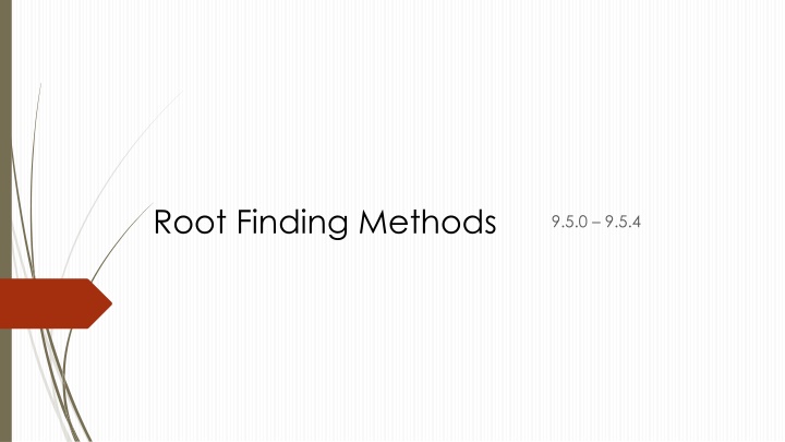 root finding methods n.w