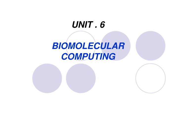 Biomolecular Computing