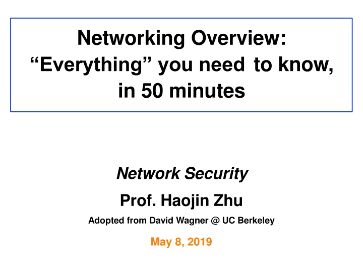 Comprehensive Overview of Networking Security