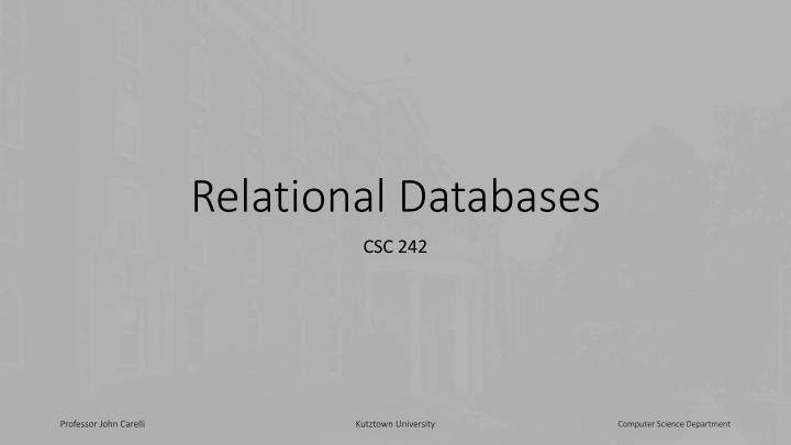relational databases n.w
