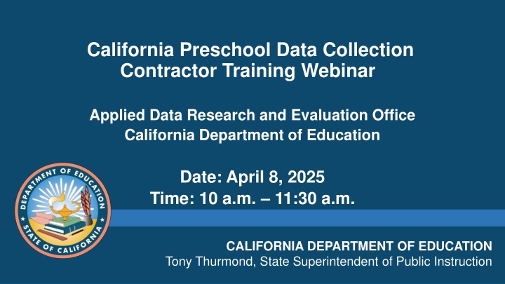 california preschool data collection contractor n.w