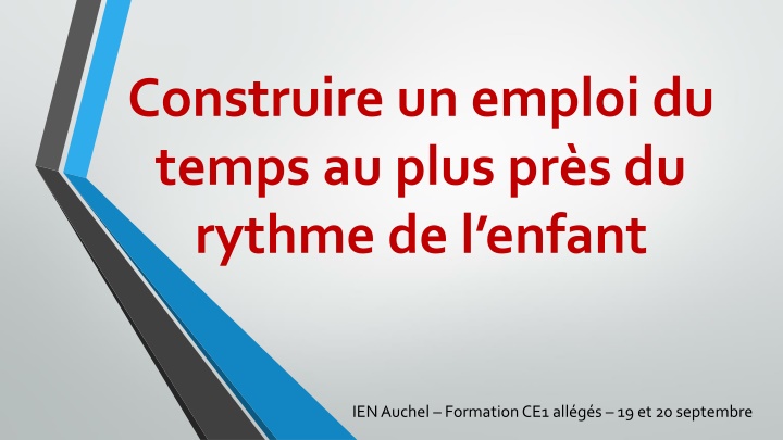 construire un emploi du temps au plus n.w