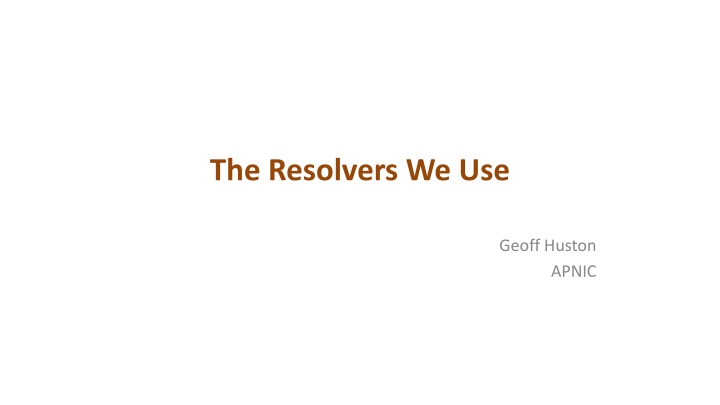the resolvers we use n.w