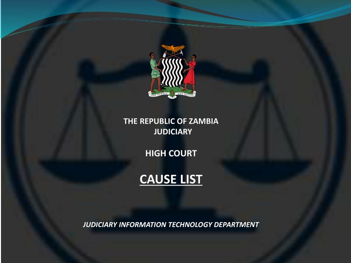 the republic of zambia judiciary n.w