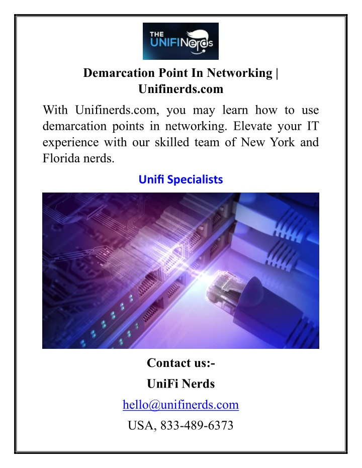 demarcation point in networking unifinerds com n.w