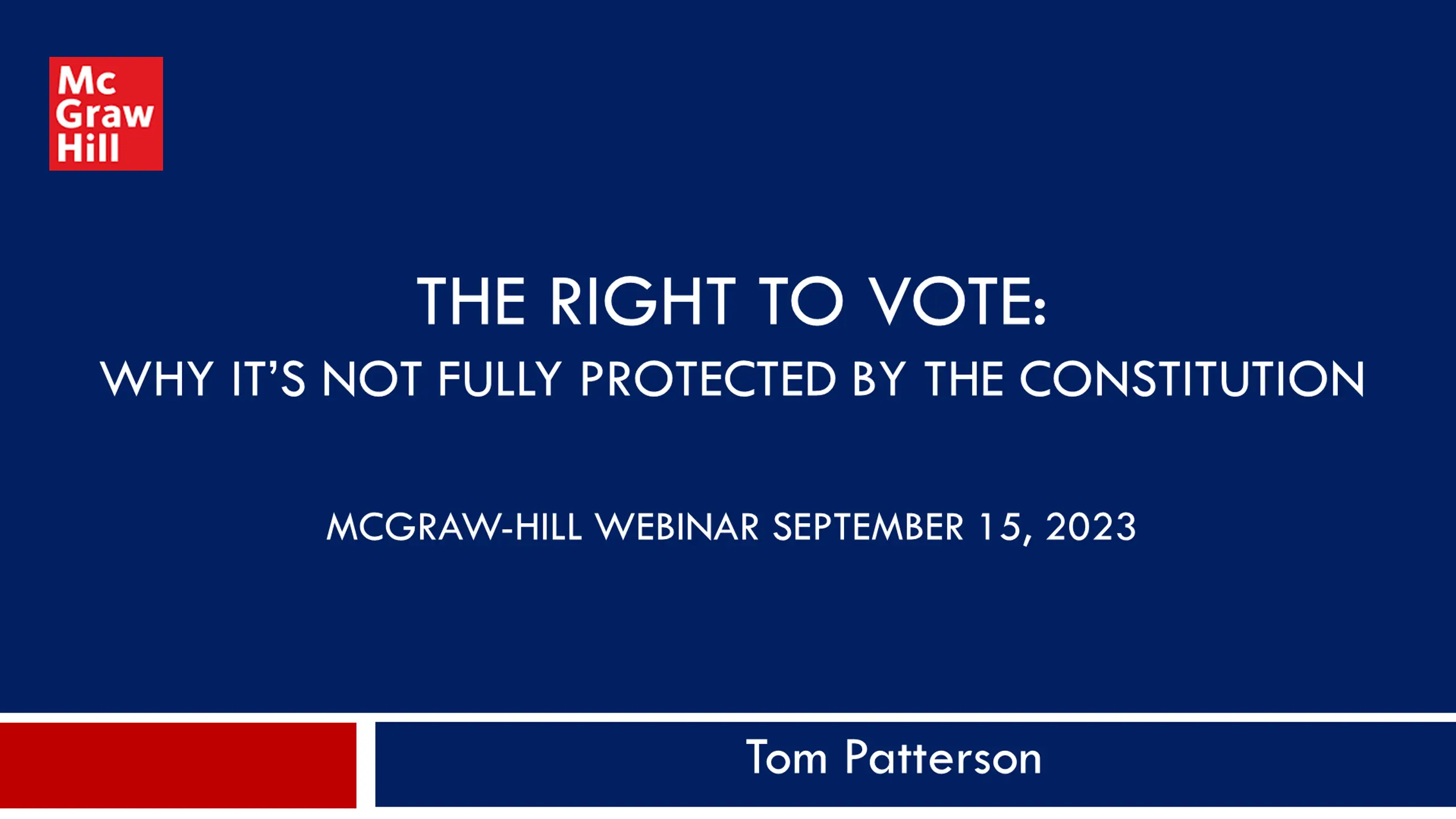 The Right to Vote