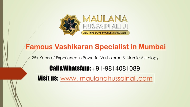 Famous Vashikaran Specialist Astrologer in Mumbai