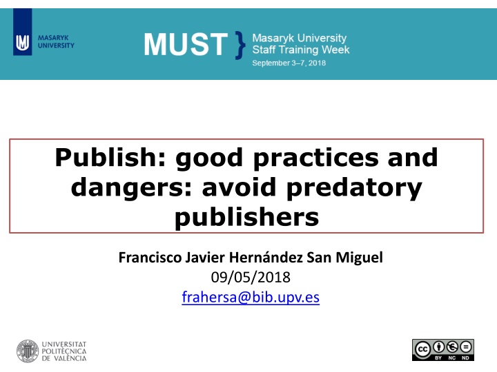 publish good practices and dangers avoid n.w