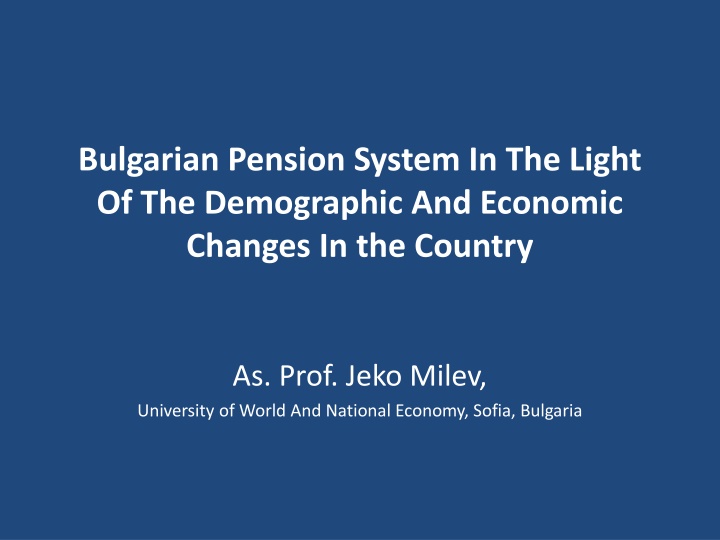 bulgarian pension system in the light n.w