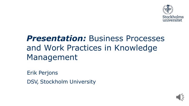 presentation business processes and work n.w