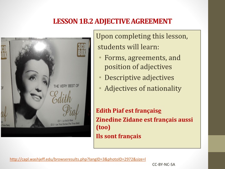 lesson 1b 2 adjective agreement n.w