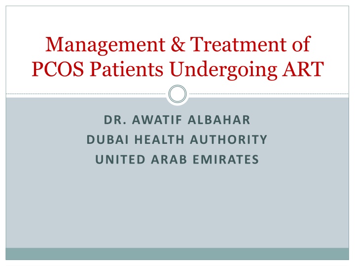 management treatment of pcos patients undergoing n.w