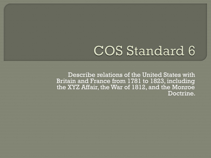 describe relations of the united states with n.w
