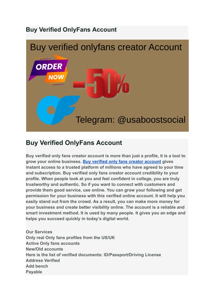 buy verified onlyfans account n.w