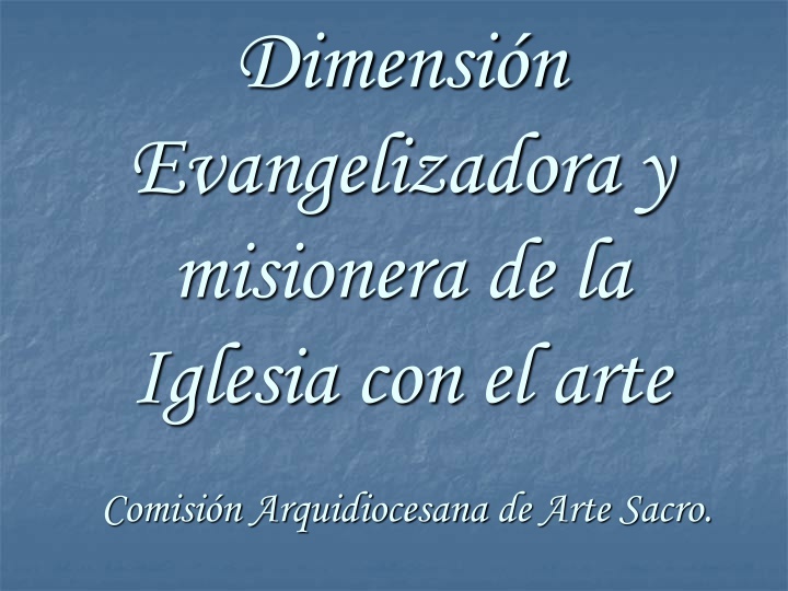dimensi n evangelizadora y misionera n.w
