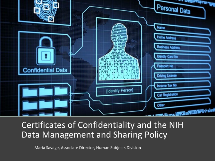 certificates of confidentiality and the nih data n.w