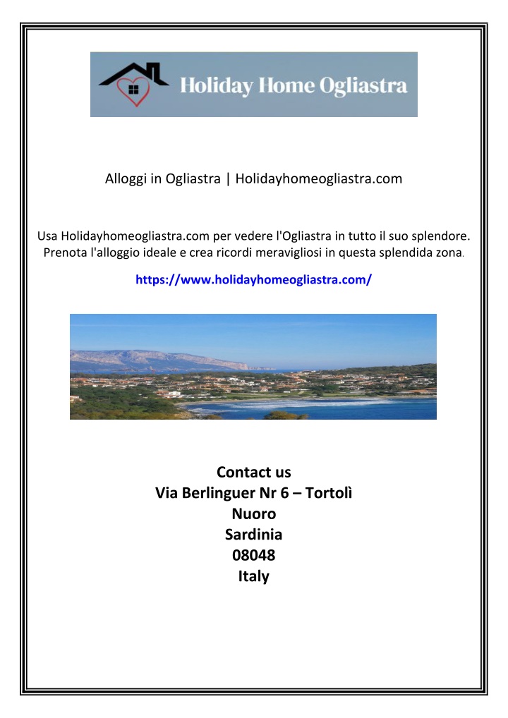 alloggi in ogliastra holidayhomeogliastra com n.w