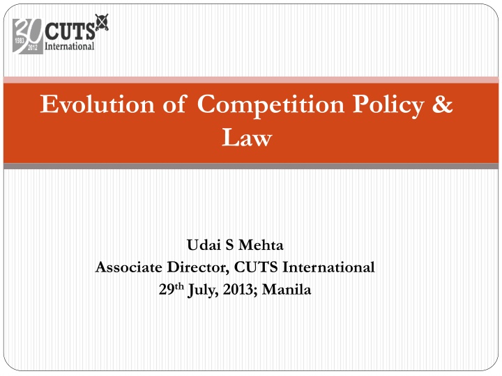 evolution of competition policy law n.w