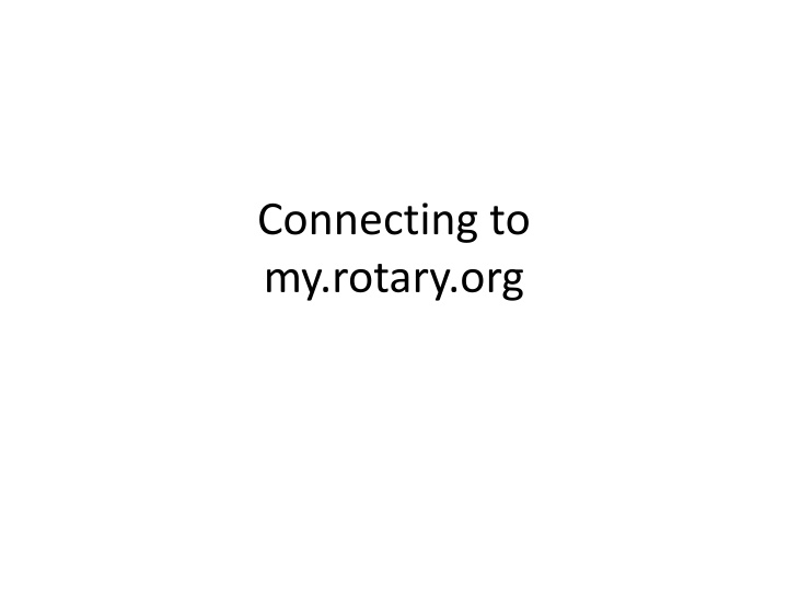 connecting to my rotary org n.w